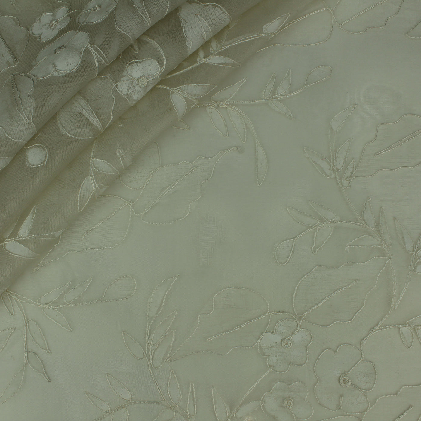 Reine Seide 37188 / Organza bestickt
